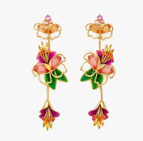 #KateSpade ❤️Paradise Floral Linear #Earrings #Jewelry Find them here (ad) ➡️sovrn.co/1p38lk7