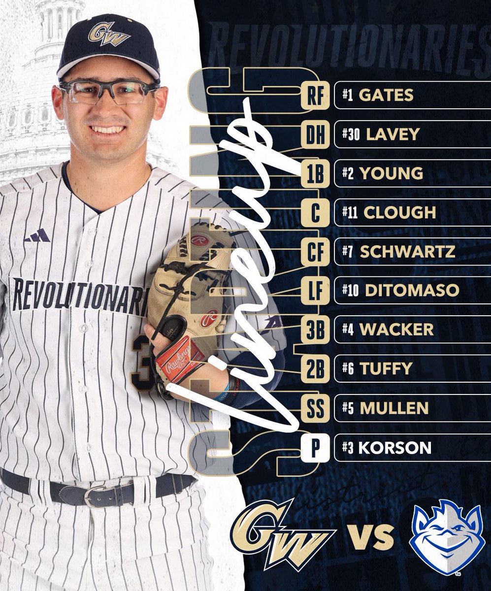 Today’s starters for our series-clincher with Saint Louis‼️ 📊 tinyurl.com/aa32yysw #RaiseHigh