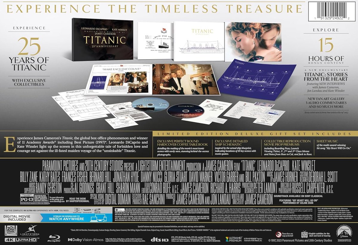 Titanic – 25th Anniversary Limited Edition (4K UHD + Digital) is $125.64 on Amazon amzn.to/3FkxQd0 #ad