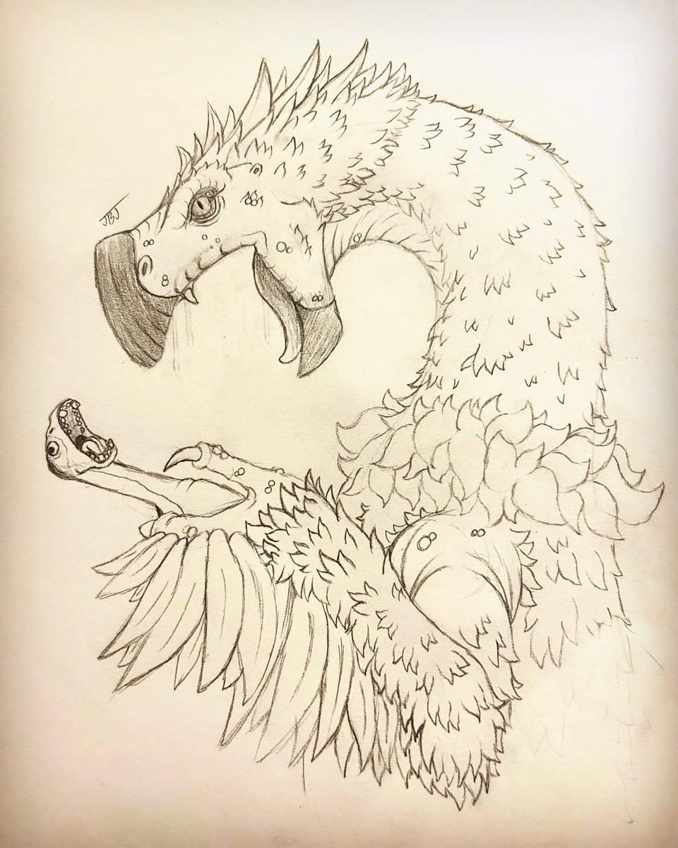 So my friend gave me the prompt of a new #TheLandBeforeTime sharp-tooth so I went with Gigantoraptor 😂 
Anyway, was a fun project, enjoy The Land Before Time 42 Giga Boogaloo.

#paleoart #dinosaurs #fanart #cartoonfanart #ArtistOnTwitter