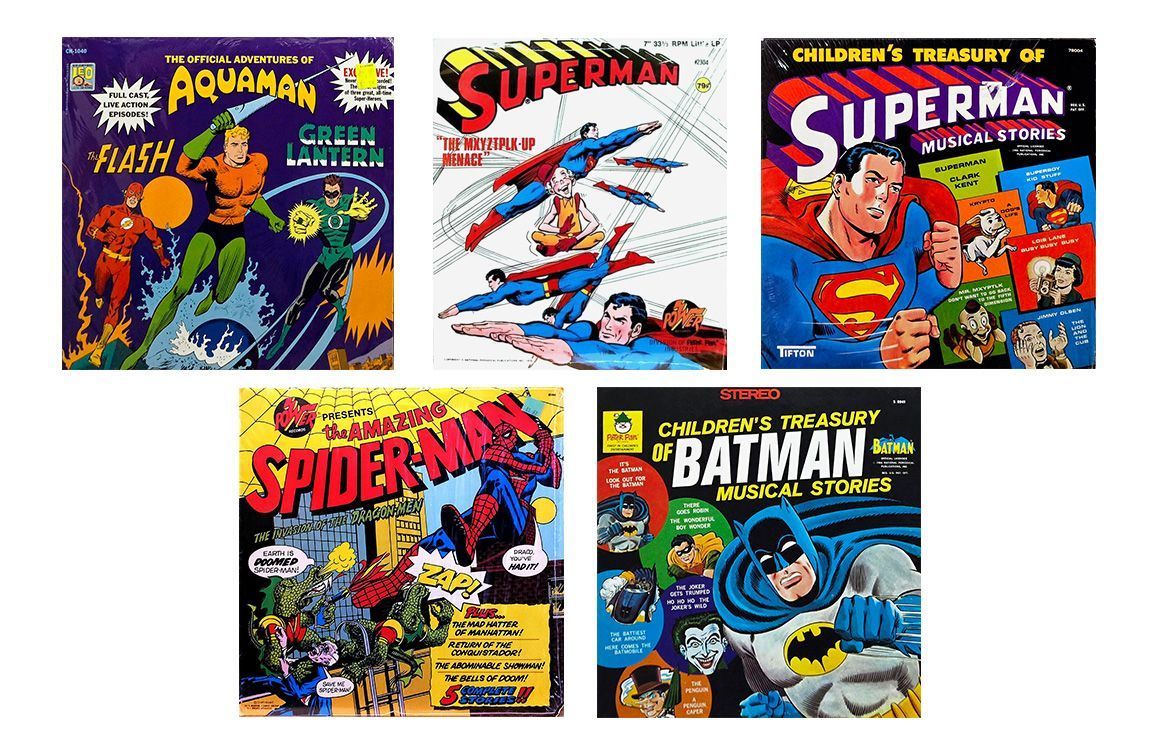 New on Toy Tales from @bwashington6575 -- Pow! Bam! Zap! A Collector’s Favourite Vintage Superhero Records Vinyl collector Brian Washington shares his top five vintage superhero-themed records buff.ly/3JALxqu #NationalSuperheroDay