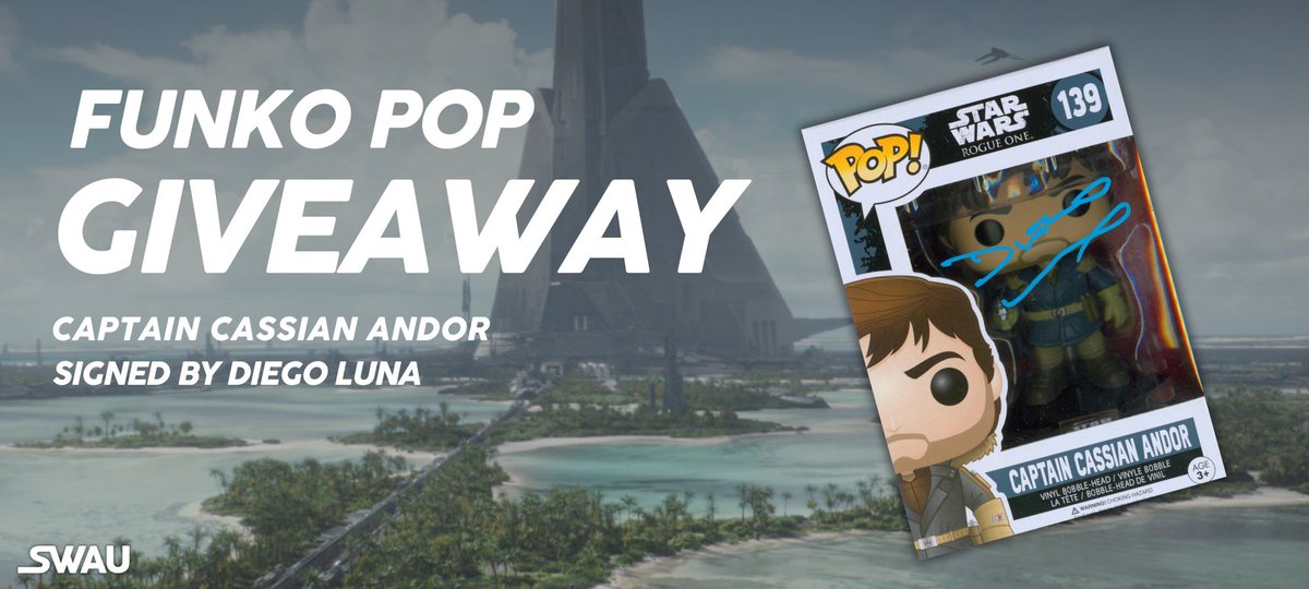 We’re excited to announce our next giveaway! Don’t miss out on a chance to win this special Captain Cassian Andor Funko Pop signed by Diego Luna! Here are the rules. To enter: • Follow @swau_official • Like this post • Repost for an extra entry • Tag one friend per REPLY…
