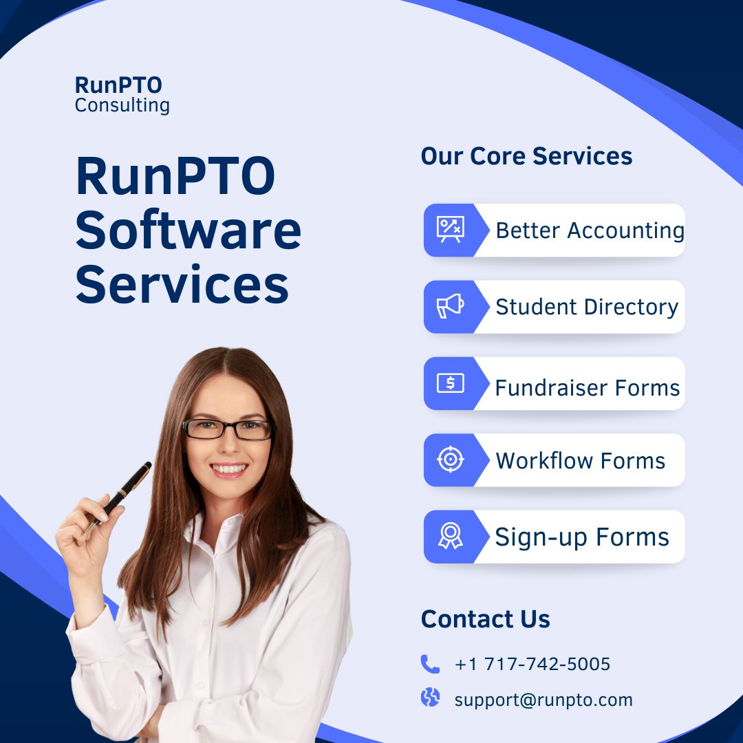 What do we have to offer? 

We are the go-to software for your easy management of your PTA/PTO.
Choose RunPTO today!

#runpto #PTA #PTO #Boosterclub #ptamanager #ptamanagement #software #managementsoftware