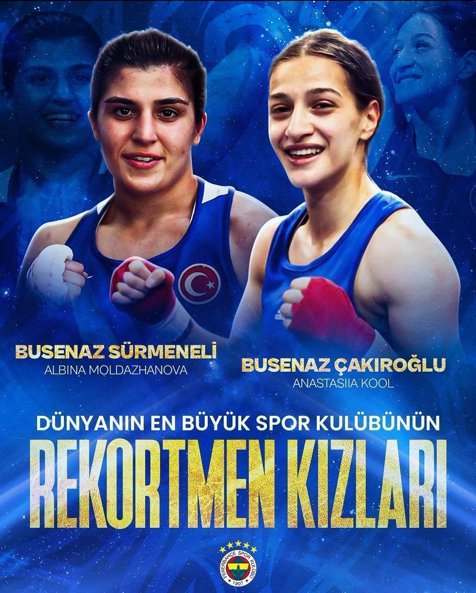 Fenerbahçe Spor Kulübü GURURLA sunar Ülkemize Avrupa şampiyonluğu kazandıran Busenaz Çakıroğlu ve Busenaz Sürmeli 💪 Dünyanin En Büyük Spor Kulübü