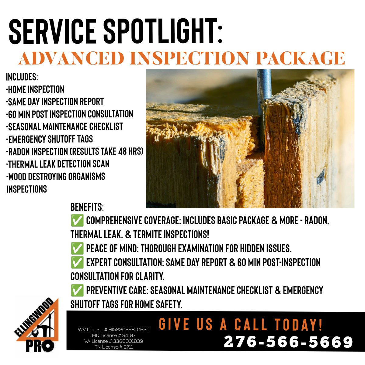 🌟 Service Spotlight: Advanced Home Inspection Package! 🏠Discover why it's our most recommended choice and choose our Advanced Package for a thorough, proactive approach to home inspection! Learn more: ellingwoodpro.com/inspection-pac…

#EllingwoodPro #HomeInspections #inspectb4ubuy