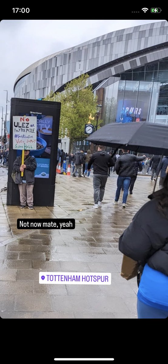 Big turn out at White Hart Lane today. Is this the chap behind the Tory Tottenham account…