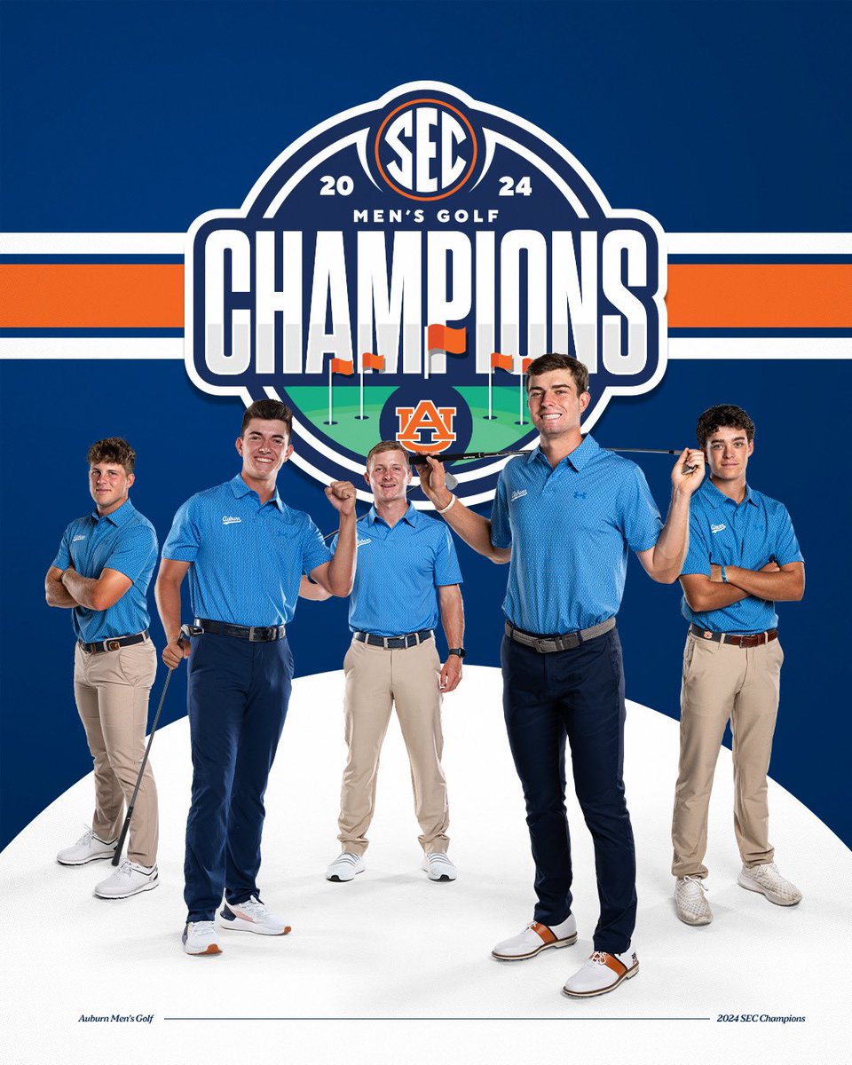 AuburnMGolf's tweet image. SEC CHAMPS BABY 🏆

#WarEagle