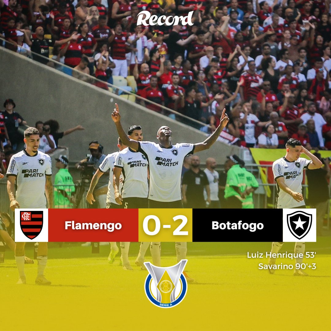 🇧🇷 Botafogo de Artur Jorge bate Flamengo no Maracanã e soma 3.ª vitória consecutiva no Brasileirão