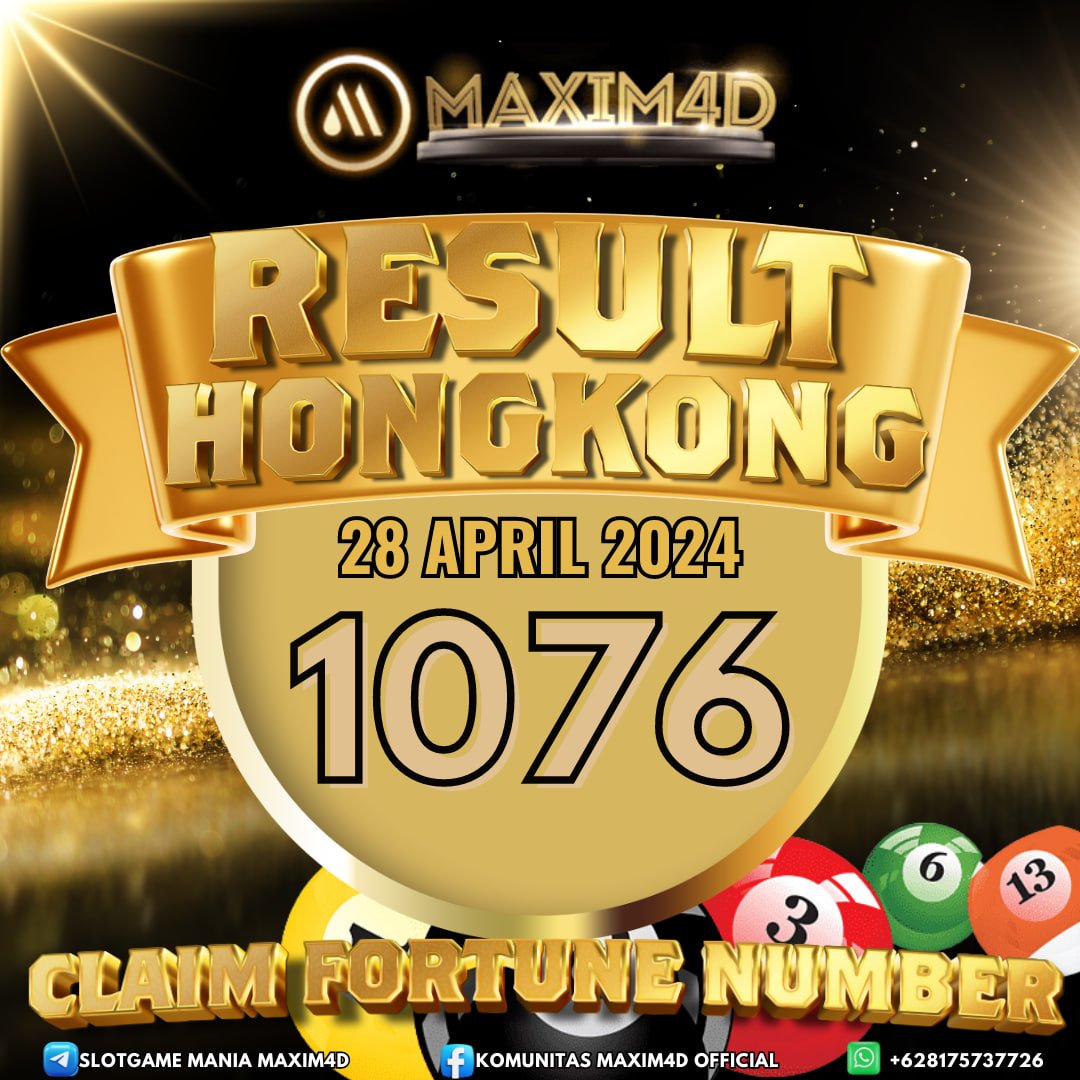 🎱RESULT HONGKONG🎱
MINGGU,28 April 2024 
RESULT ⏩1076⏪SAH

MINIMAL BET 1000
DISC 4D » 64%
DISC 3D  » 56%
DISC 2D  » 28%
DAFTAR SEKARANG DI #MAXIM4D

LINK DAFTAR» shorturl.at/lotAV
#unogroup #togelonline #togeljitu #resulthongkong #resulthk #togehk #Resulttogelhariini