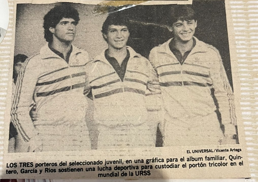 Grandes Arqueros! Grandes Amigos! Grandes compañeros! En la Selección Juvenil Mexicana! Julio de 1985!! Con Alejandro García y Héctor Quintero !! Abrazo para ambos!!! DLB!!