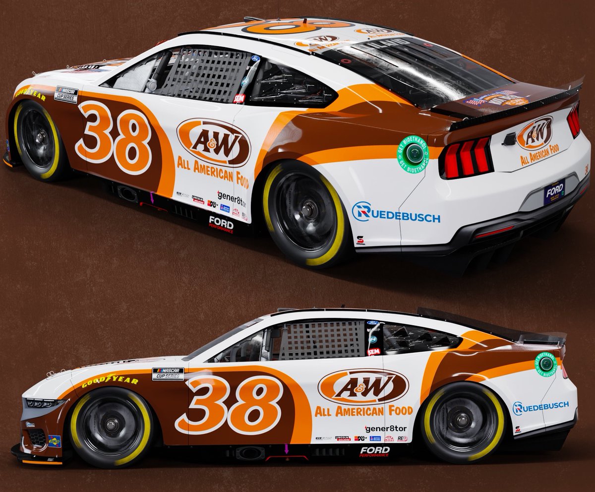 Ready to roll. The A&W Ford Mustang heads to the @MonsterMile TODAY at 2 PM ET on @FS1! awmug.club/awfrm24 🏎 @Team_FRM @ToddGilliland_