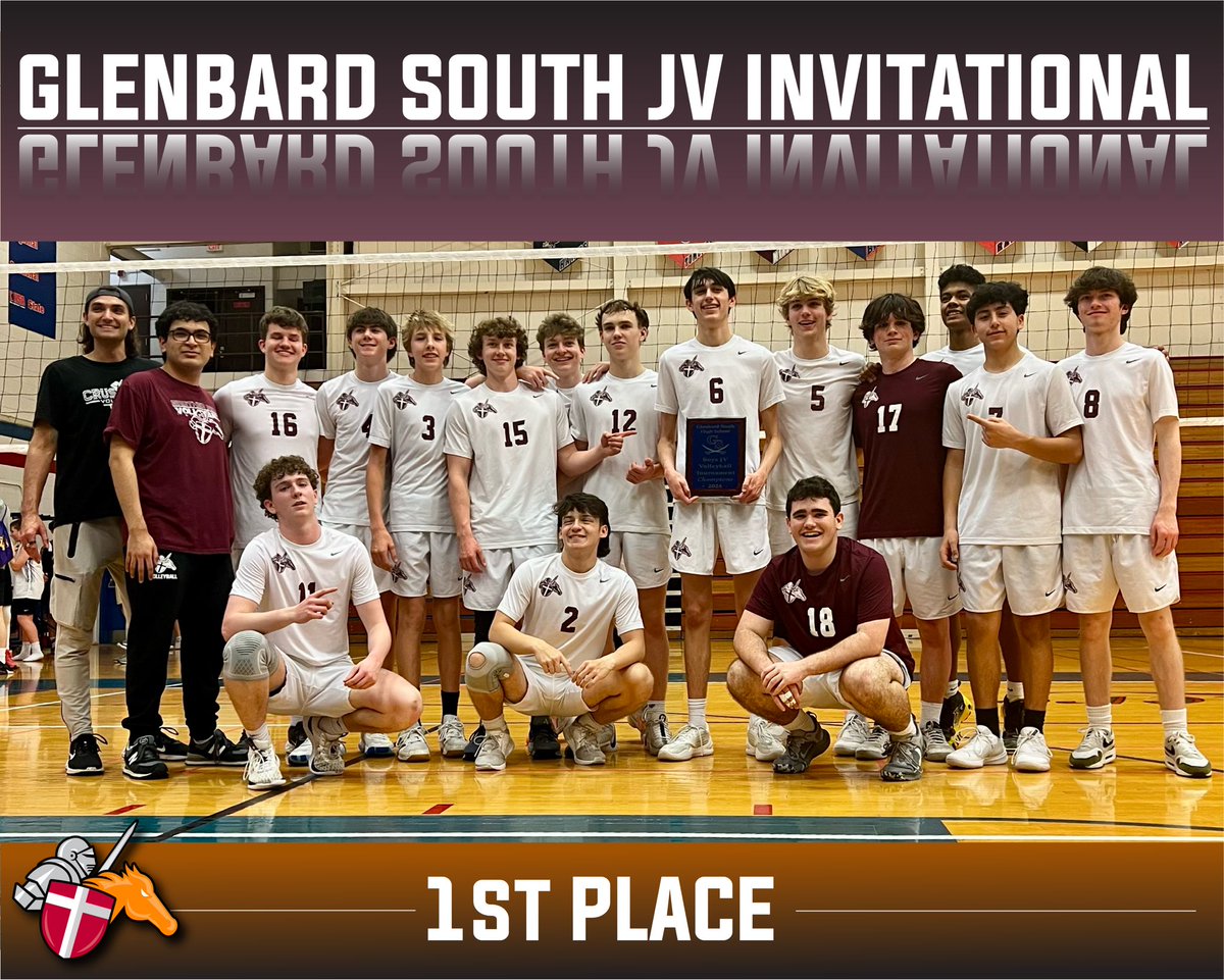 Congratulations to JV Crusaders on their first place finish in the Glenbard South JV Invitational! 🥇 #GoCrusaders