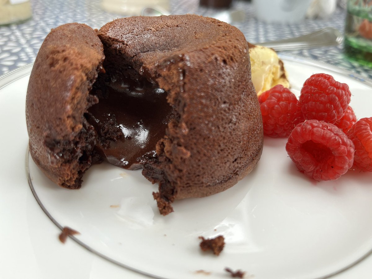 I have to admit my diet was broken momentarily today, as how could I resist this that my eldest rustled up for lunch…?! 😲 #ChocolateFondant #ComfortEating #HomeCooking