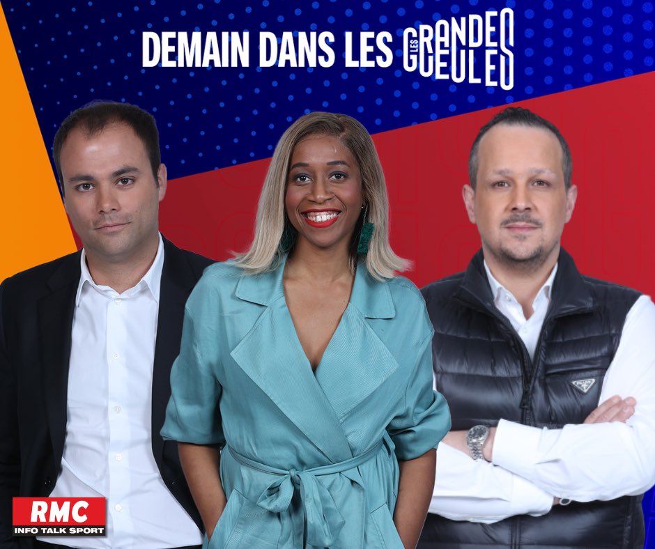 🔴 RDV demain pour 3 nouvelles heures de débat avec vos Grandes Gueules ! Avec autour de la table : 👉@joelle_dago, coach de vie 👉 @CharlesConsigny, avocat 👉 @MehdiGhezzar, chef d’entreprise RDV dès 9h sur @RMCInfo 📻 et @RMCStory 📺 #GGRMC