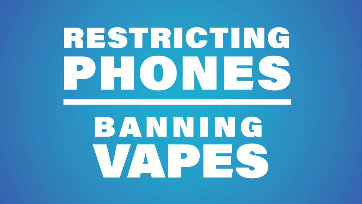 Out of sight, out of mind. Under @fordnation we’re restricting cellphone usage during instructional time & banning vapes from schools. Read more here: news.ontario.ca/en/release/100… @Sflecce @simcoecounty