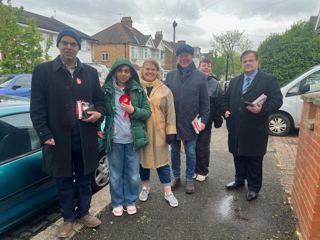 Campaigning in Forest ward.