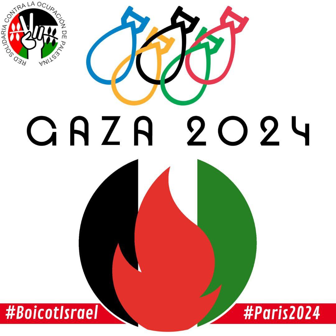 🏆🚫🇵🇸 El genocidio no es una prueba olímpica. 

Frente al genocidio televisado, las organizaciones deportivas internacionales no tienen ninguna excusa para mantener a Israel en los Olímpicos de París 2024

¡Fuera 🇮🇱 de las Olimpiadas! 
  
#BoicotIsrael #BoycottOlympics