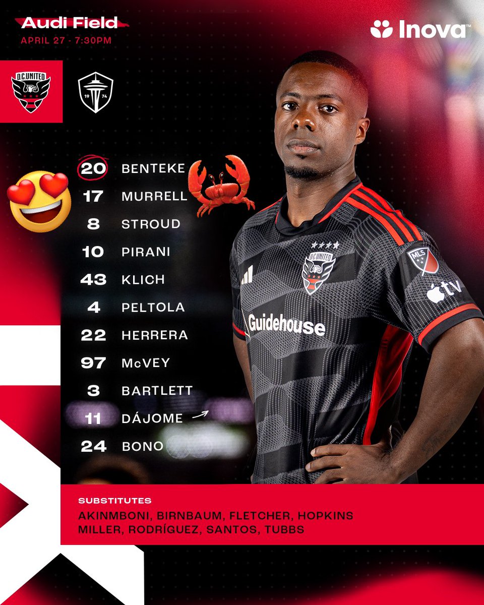 ICYMI - Jacob with the start for DC United👇💙🦀🫶🔥⚽️