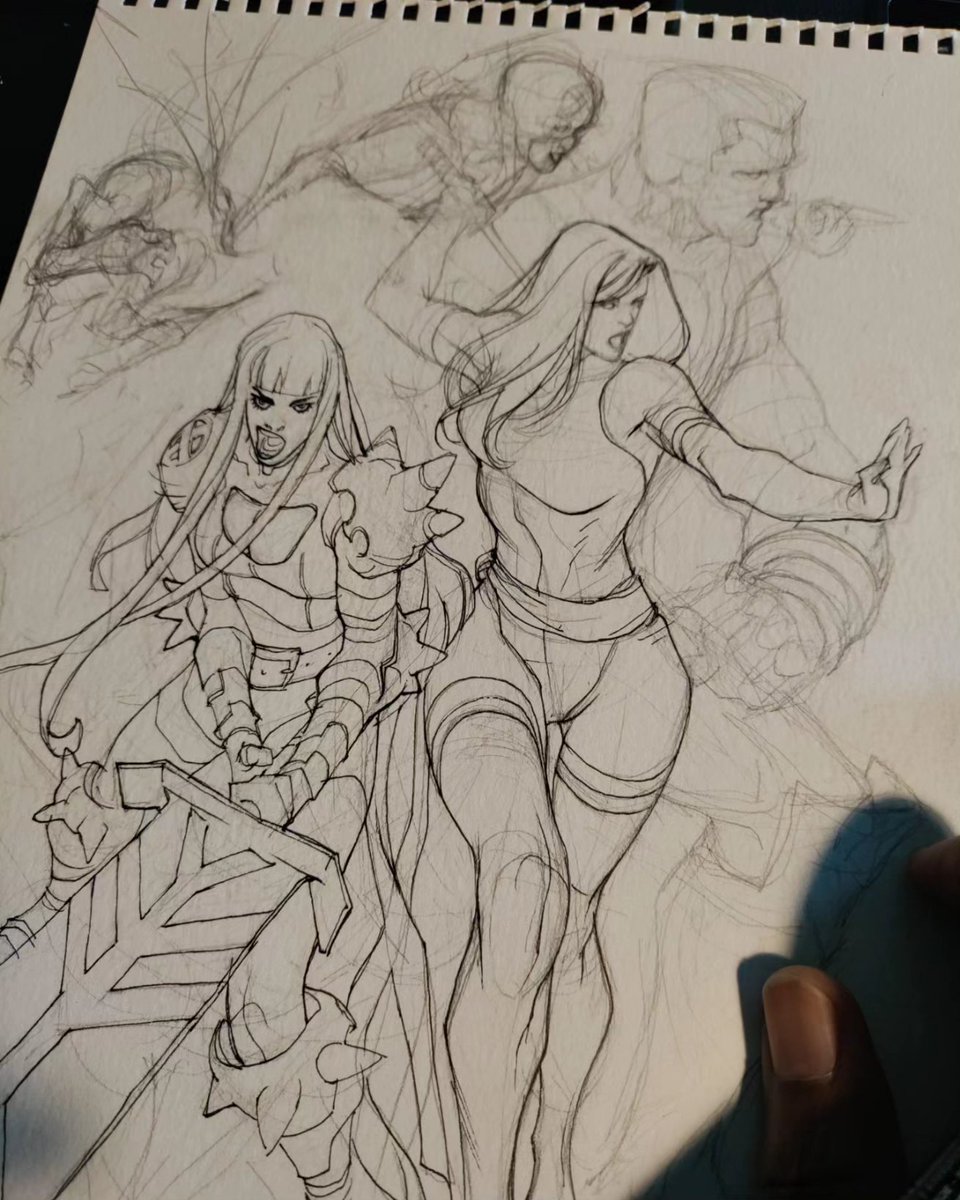 When whatever this is falls off your pencil lead early in the morning. 9x12 Strathmore 400 series watercolour paper. #art #artist #artiste #xmen97 #xmen #magik #psylocke #colossus #kittypryde #lockheed #mutants #comics #marvelcomics #BlackAndWhite #stanlee #jackkirby