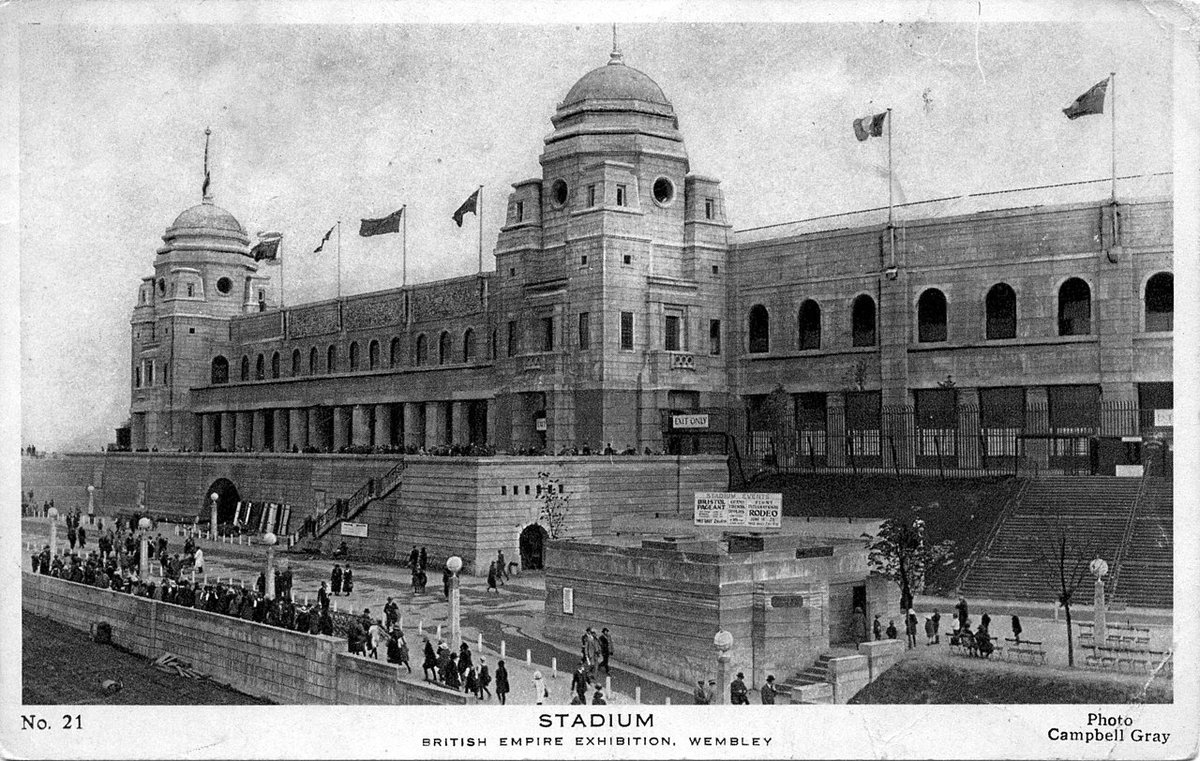 #onthisday 28 April 1923 – Wembley Stadium is opened, named initially as the Empire Stadium. The original Wembley Stadium (originally known as the Empire Stadium) was a football stadium in Wembley, London, best known for hosting important football matches. It stood on the same…