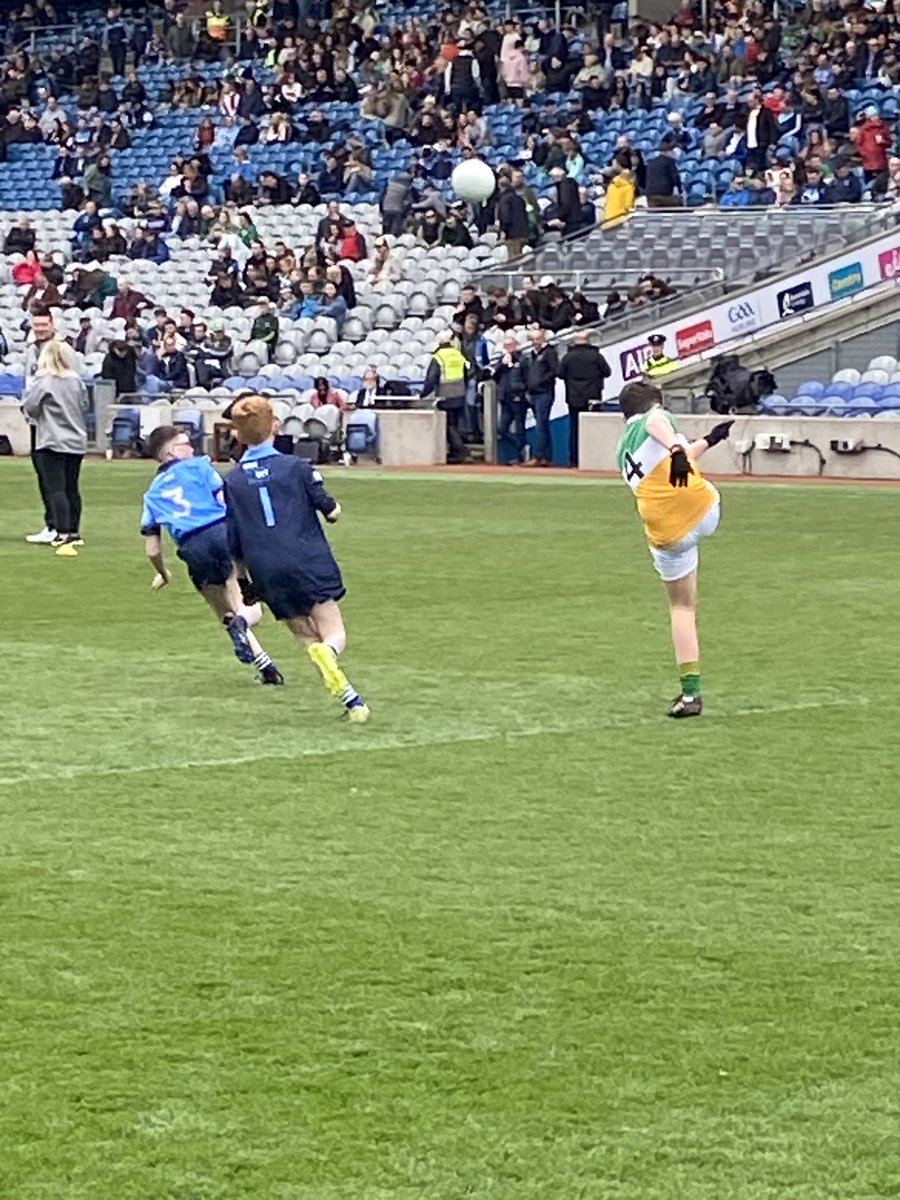 Well done to Eoghan Martin who represented Offaly today at the halftime game vs Dublin in Croke Park. @offalyschoolGAA