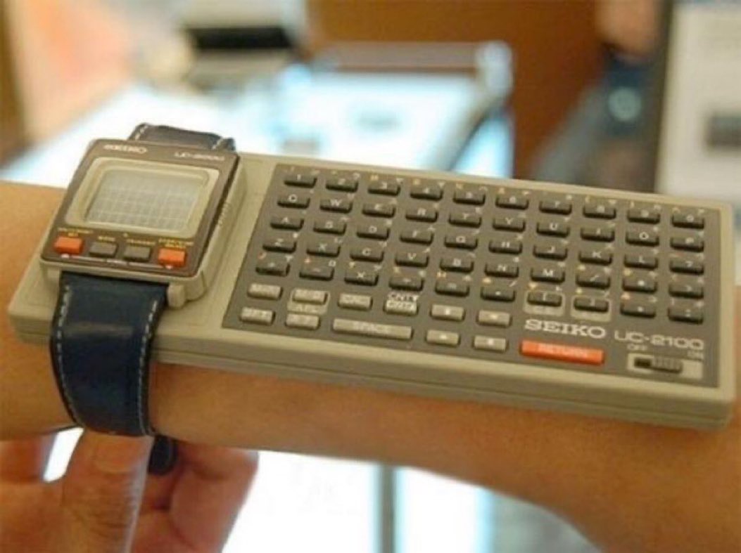 Seiko wristwatch computer. 

1984