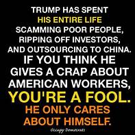 Who agrees that the average MAGA idiot either works a 9 to 5 job (or more) and/or is on government assistance, but yet they are too foolish to realize that Trump doesn't give a crap about ANY of them? That's why I say fuck Donald Trump and fuck anyone who supports him. 😡😠😡