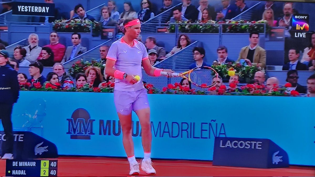 Rafa's length of Hair & Shorts reduced in same proportion since he started Earlier he use to wear 3/4th shorts & Long hair Now little hair left & tiniest shorts he is wearing 😂🫡😂 #tennis Story #MadridOpen