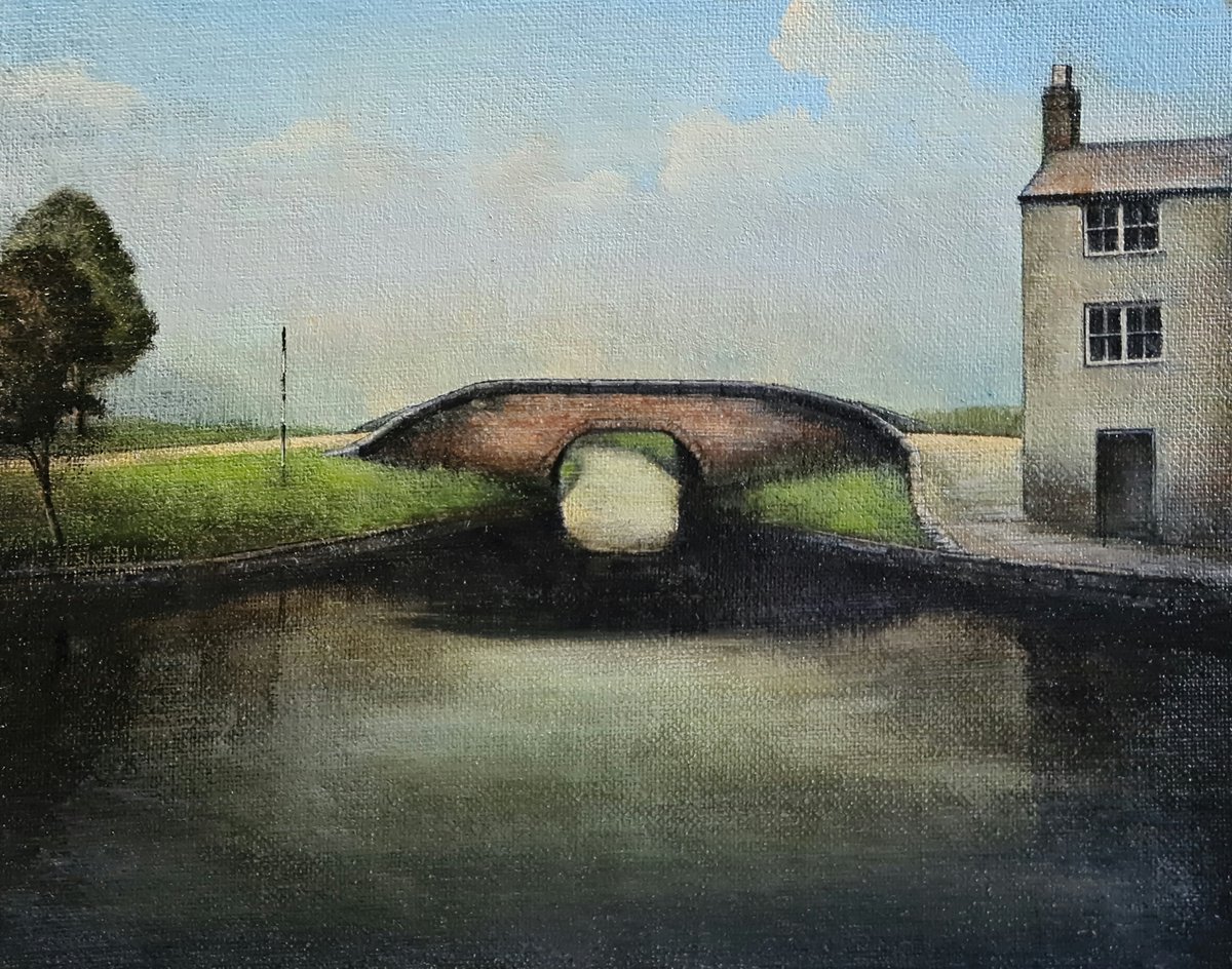 The Bridge Oil on Board 8 x 10 inches