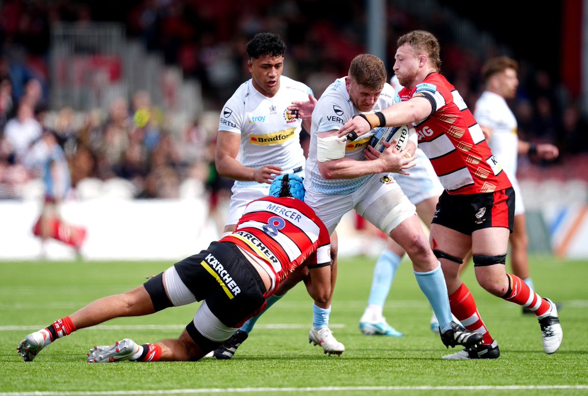 How good was Jacques Vermeulen today 😮‍💨 🏉 2 Tries 🏃 59 Metres Made 👊 11 Carries 💥 9 Gainline Successes 🔥 7 Tackles 🥇 Player of the Match #GallagherPrem | #GLOvEXE | @ExeterChiefs