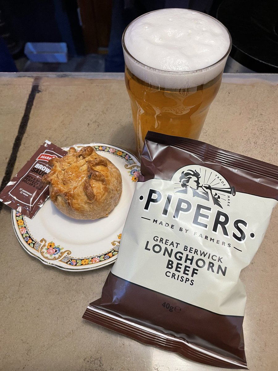 What’s this??? A delicious pork pie with brown sauce, a packet of quality crisps AND a delicious pint all for a tenner?!?! Is it madness??? NO!!! It’s @53two being legends once again!!!