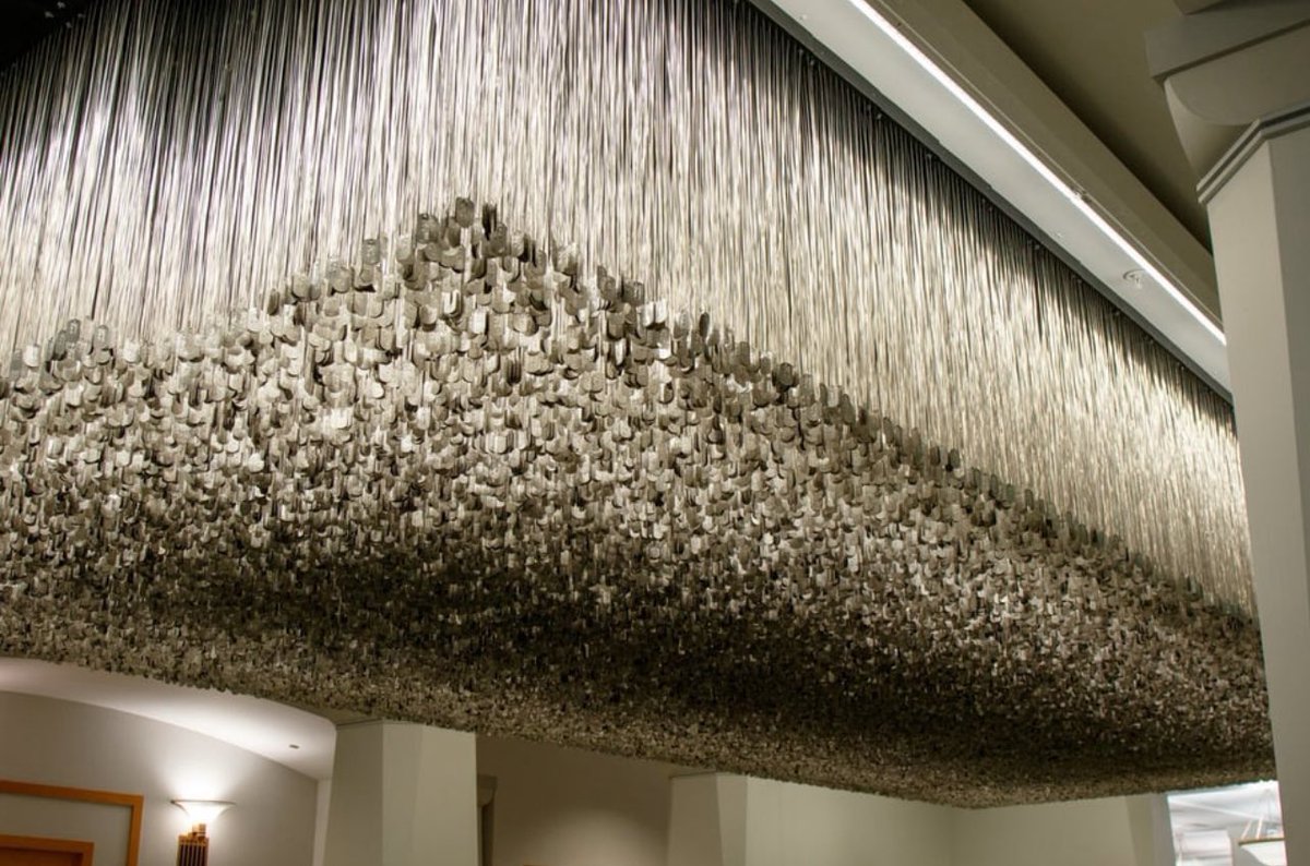 The dog tags of 58,307 US soldiers killed during the Vietnam War at the Harold Washington Library Center, Chicago