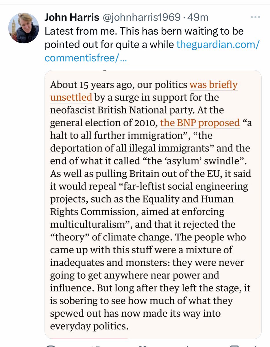 Thank you John for at last noticing what was crystal clear all along, while you spent a decade finger-wagging people who explained this to you and nodding along and yes-indeeding racist pensioners.