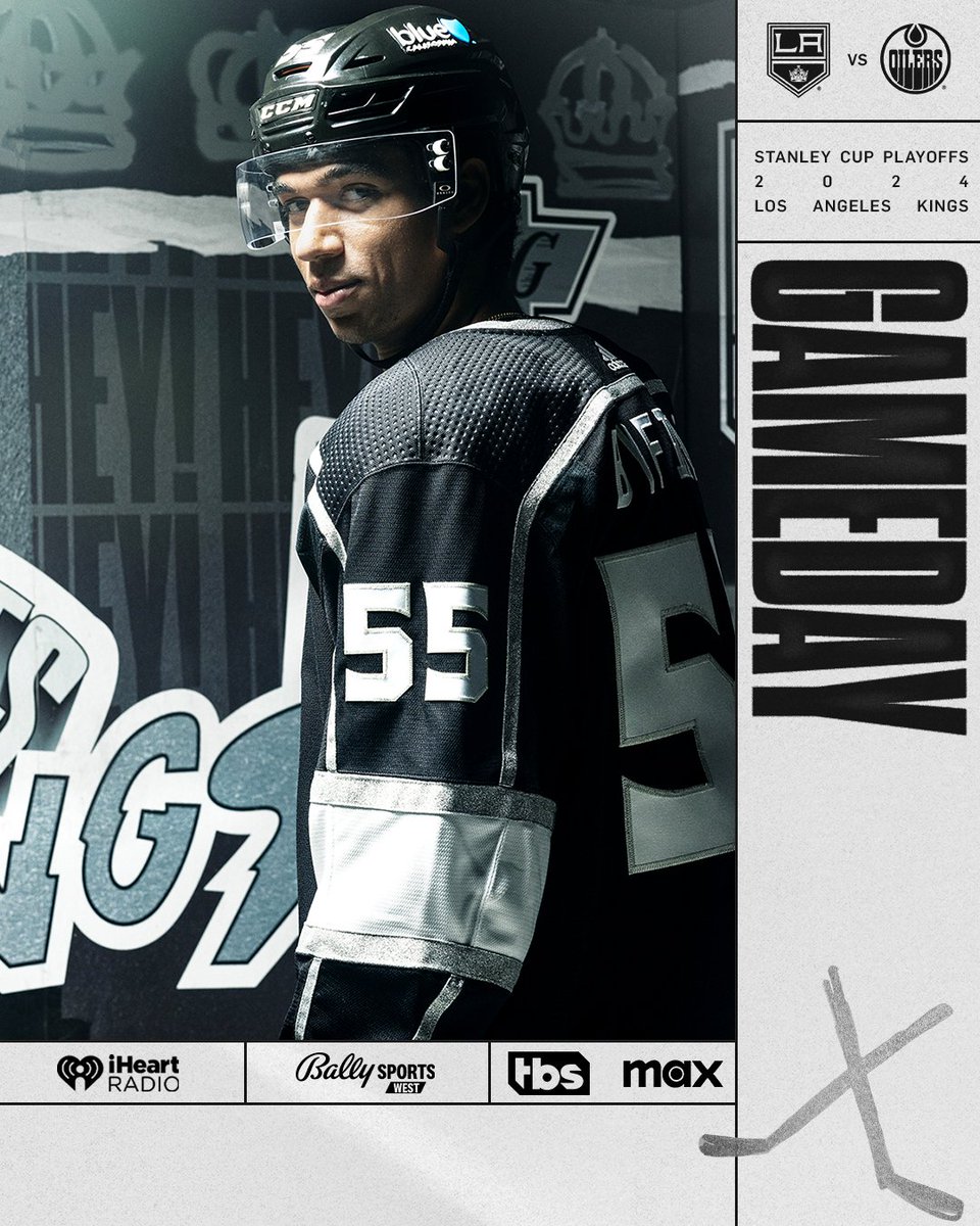 It's a New Day. 📍 @cryptocomarena ⏰ 7 PM pregame tune-in 📺 @BallySportWest+ @TBSNetwork + @sportsonmax 🎧 LA Kings Audio Network on @iHeartRadio 🎟️ lakings.com/playoffs 🎁 Rally Towel #GoKingsGo