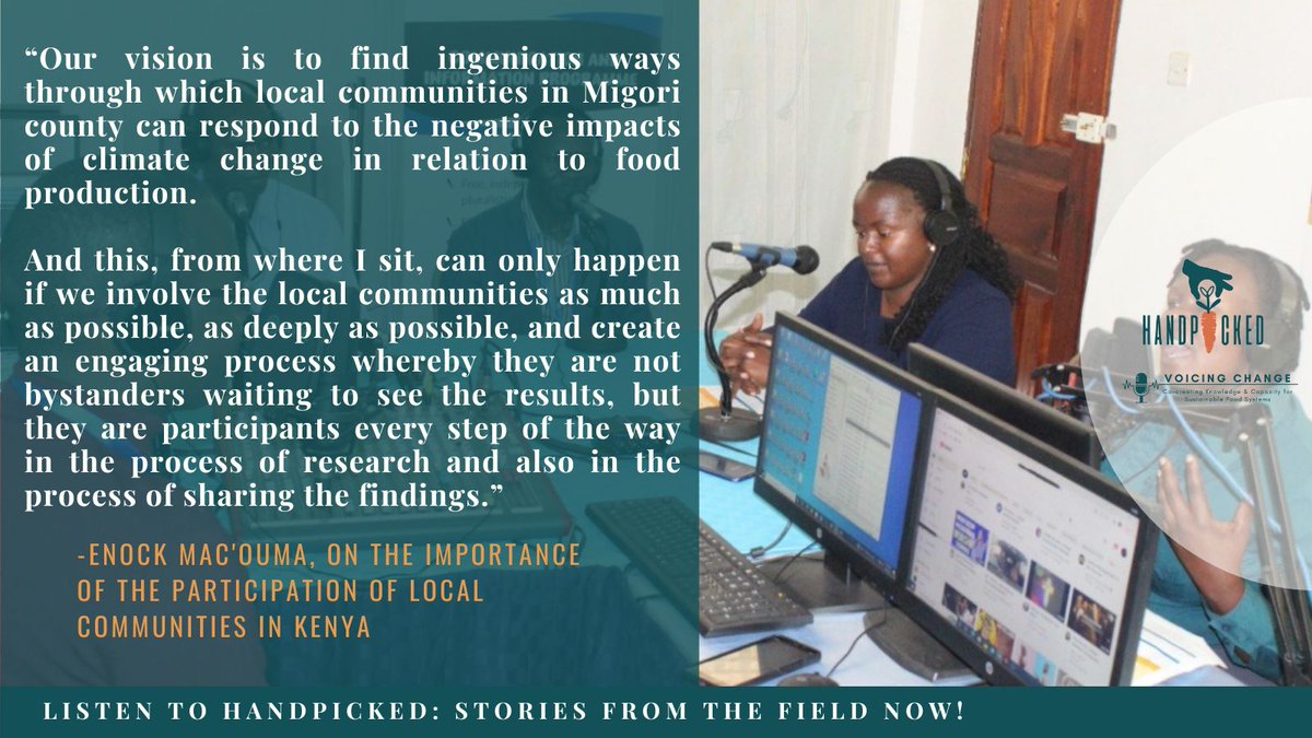 We're back! 

Handpicked Podcast is proud to present the work of the #VoicingChange project, a #SSHRC funded partnership between Canada, Brazil, &amp; Kenya. 

Our 1st episode intros the project &amp; the #CommunityofPractice. Here's what Mac had to say:

researchcentres.wlu.ca/centre-for-sus…