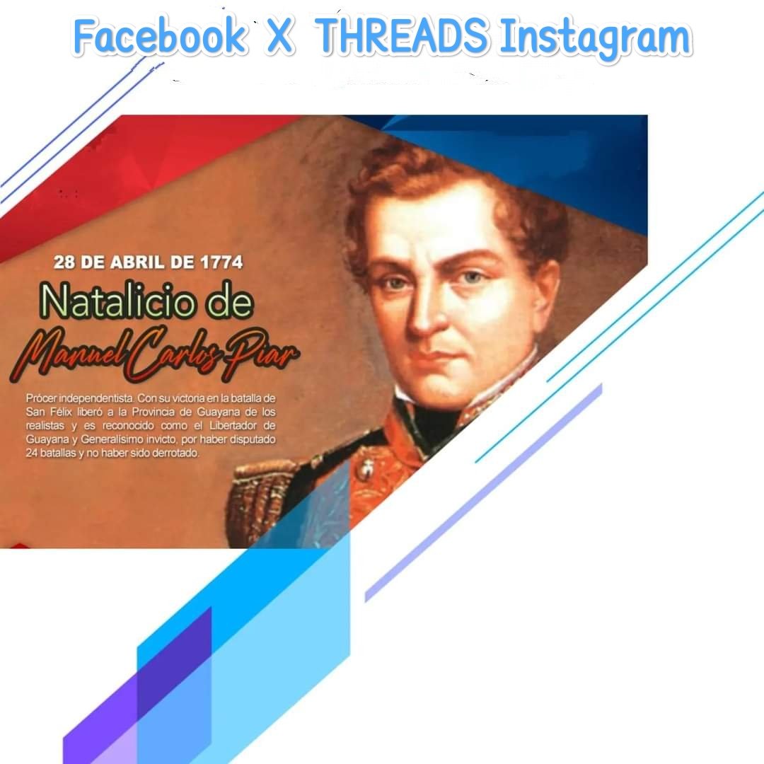 Este #28Abril conmemoramos los 250 años del natalicio de Manuel Piar, prócer de la Independencia de Venezuela, quien fuera reconocido como Libertador de Guayana y Generalísimo Invicto 🇻🇪.
#UniónYAccónPatriótica 
.@PrimitivoPsuv .@HectoRodriguez .@PPTIleniMedina .@beatrizbarraez