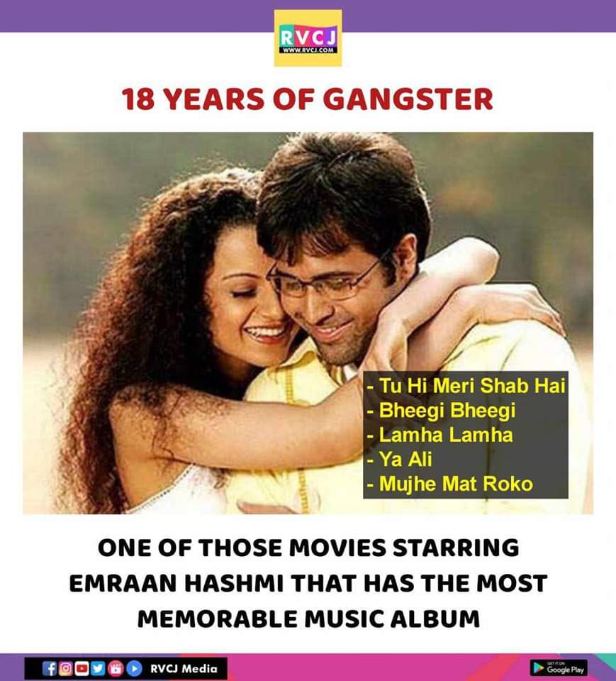 18 years of Gangster
#gangster #emraanhashmi #kanganaranaut