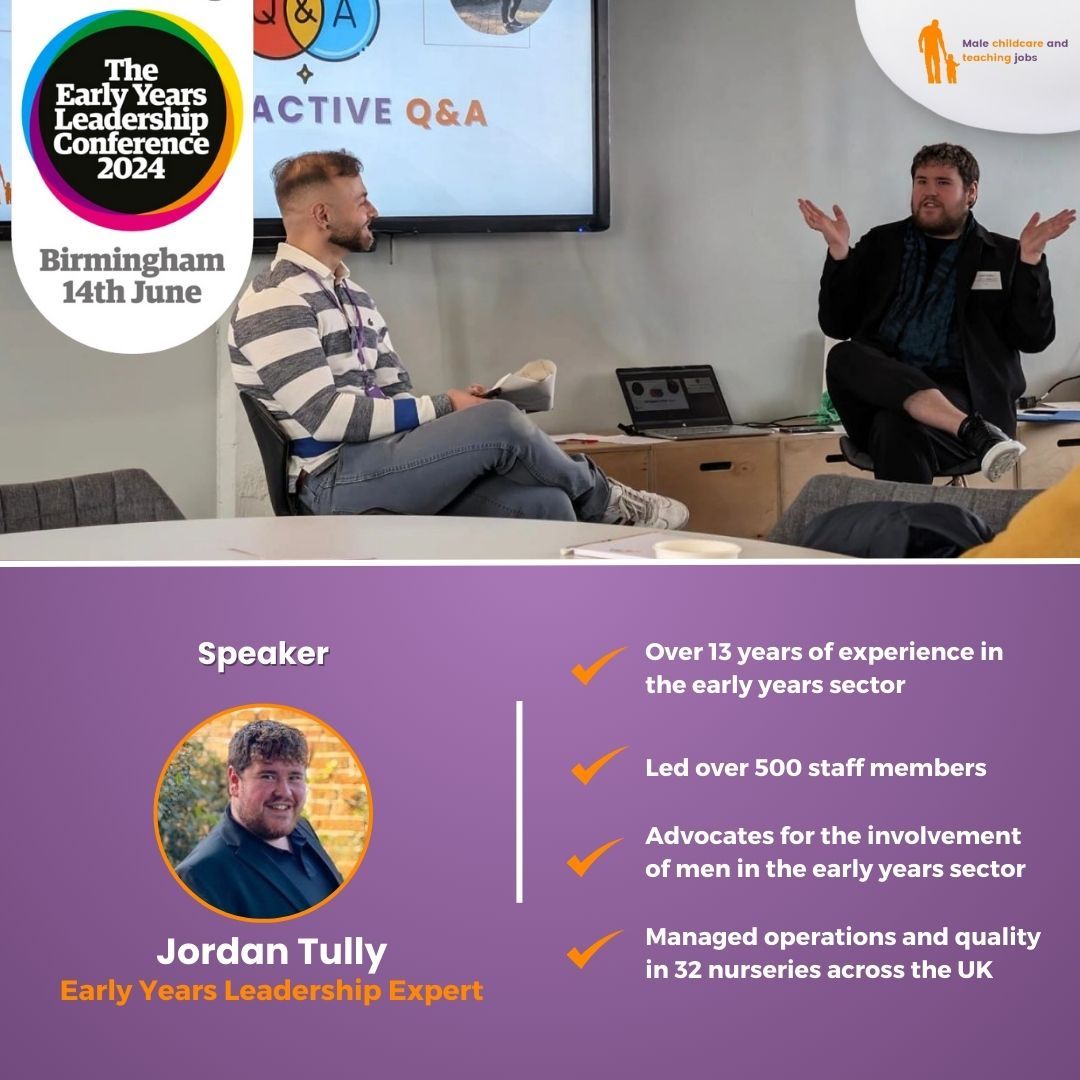 We are thrilled to reveal that Jordan Tully, a passionate member of our community of men in early years, will be one of our speakers at the conference! Don't miss the chance to gain invaluable insights from Jordan and other distinguished leaders. buff.ly/3wfQdz5