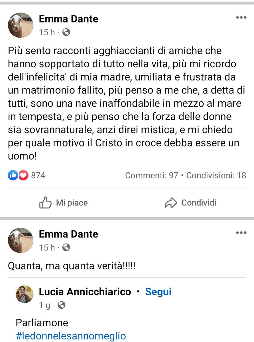 Invito tutti a dare un'occhiata al profilo di questo personaggio patetico, una roba imbarazzante, colei che ha descritto la famiglia come 'un'associazione a delinquere'...E poi hanno la faccia tosta di attaccare #Vannacci 🤦 #emmadante @SimoPillon @ProVitaFamiglia @LaStampa