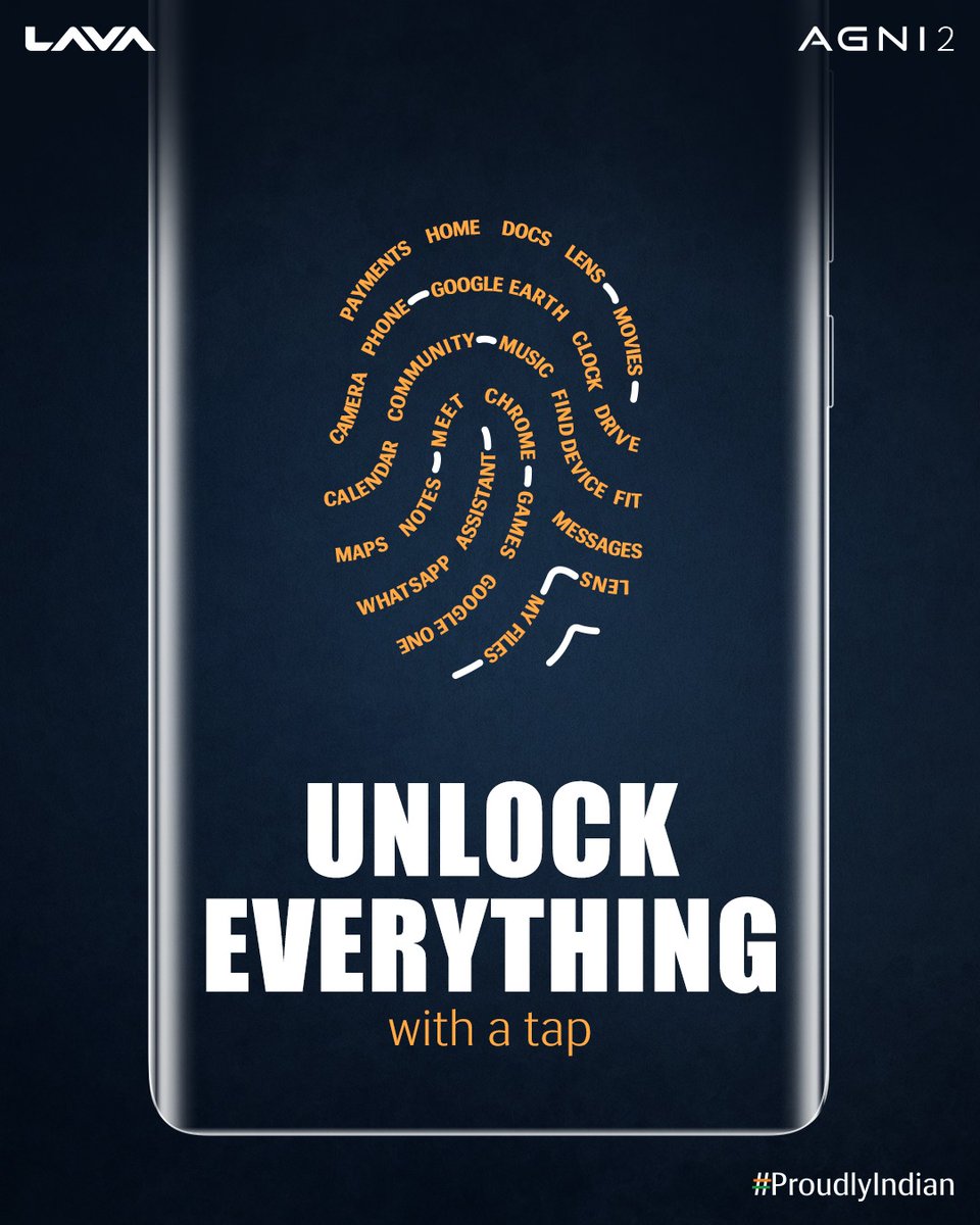 Unlock a world of infinite possibilities with AGNI 2’s advanced In-Display Fingerprint Sensor within 0.24 seconds!

Available on Amazon

#AGNI2 #LavaMobiles #ProudlyIndian