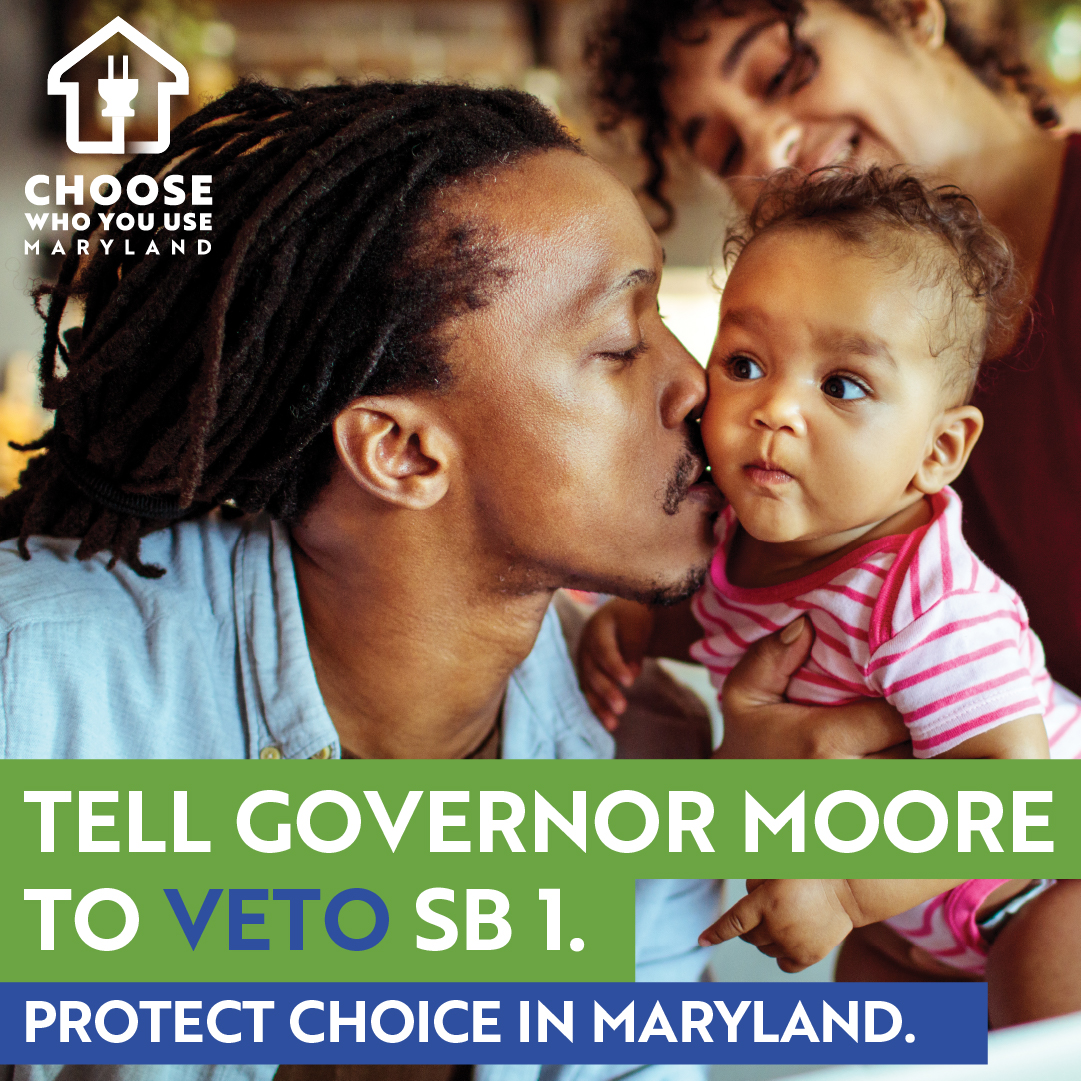 SB 1 is anti-business, anti-consumer, and anti-environment. Keep your voice and your choice. Encourage Governor Moore to veto SB 1. #ChooseWhoYouUse