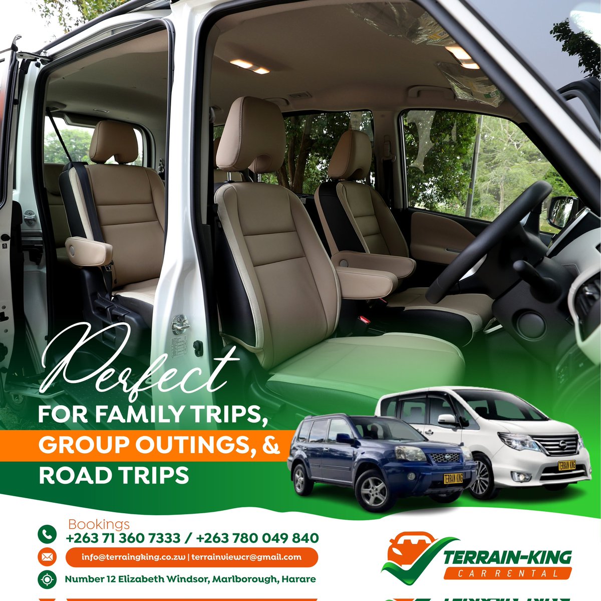 7 SEATER FOR HIRE!!

Perfect for family trips, group outings and business transportation in luxury and comfort.

Come journey with us. 

Book now
+263713607333 /+263780049840

#terrainkingcarrental #7Seater #7seaterforhire  #JourneywithUs #affordabletravel #CheapCarHire #carhire