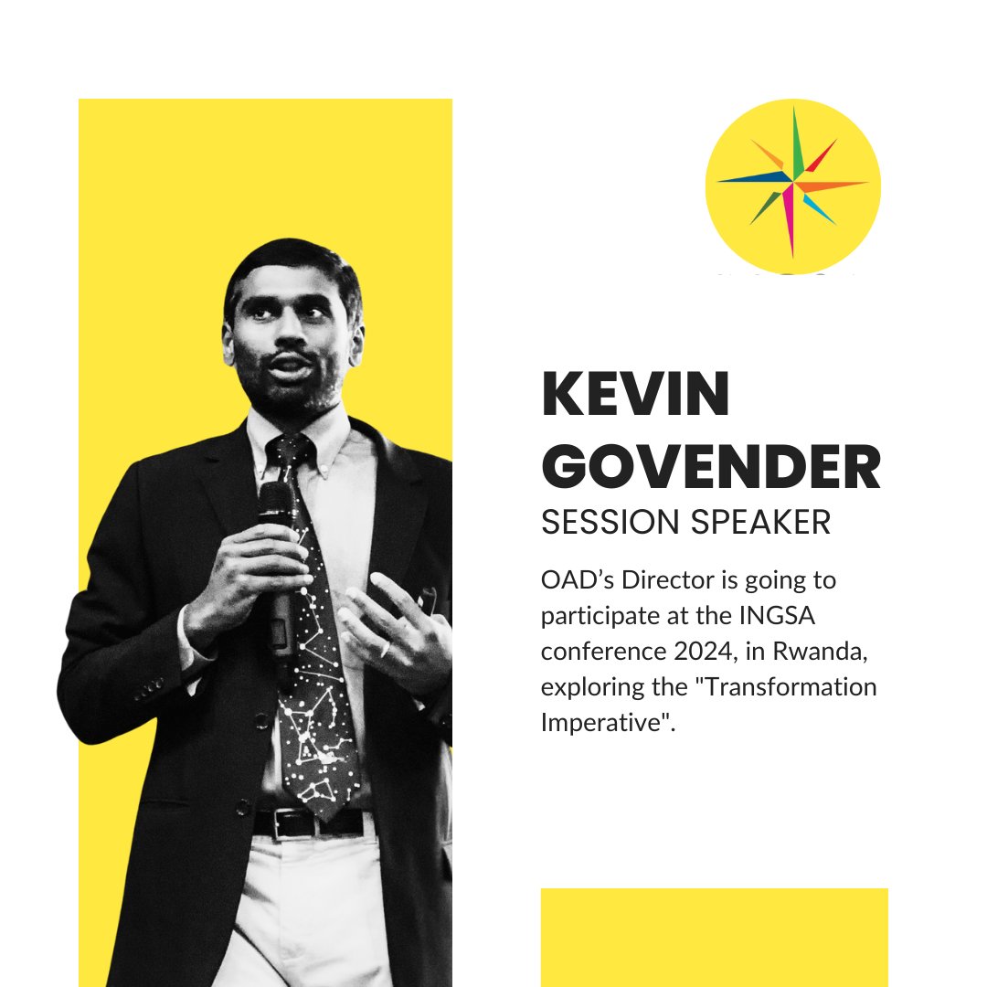 Thrilled to announce OAD’s Director's, participation at #INGSA2024 in Rwanda, exploring the 'Transformation Imperative'! This year's focus on diversity and inclusion in the science advice process promises dynamic insights for global progress.