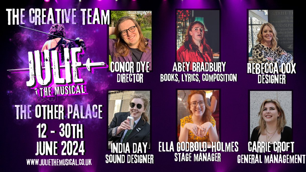 AVENGERS ASSEMBLE! 🌈⚔️💜 The fantastic team of JULIE: The Musical 2024 at @TheOtherPalace this June!