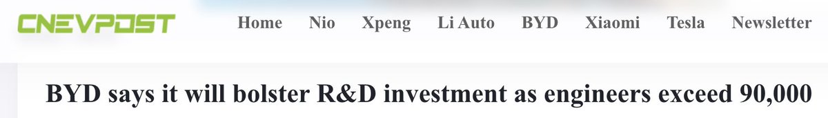 Entrepreneurs need to target an RnD of a million engineers in India. Apparently BYD now has more people in R&D than the rest of the auto industry outside of China, COMBINED (shorturl.at/uwBL8) The most important progress is technological progress and China, for all its…