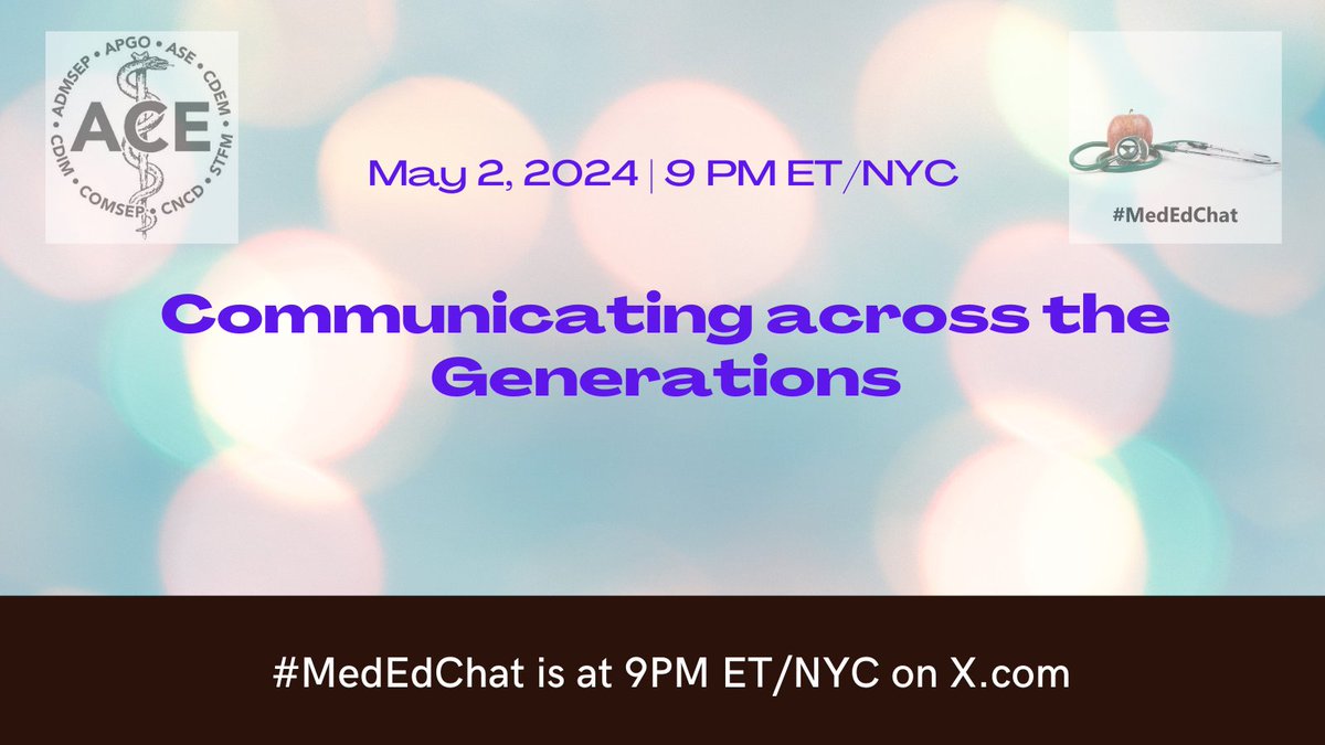 We're live tonight at 9 PM ET/NYC! Join the #MedEdChat conversation on communication! #meded