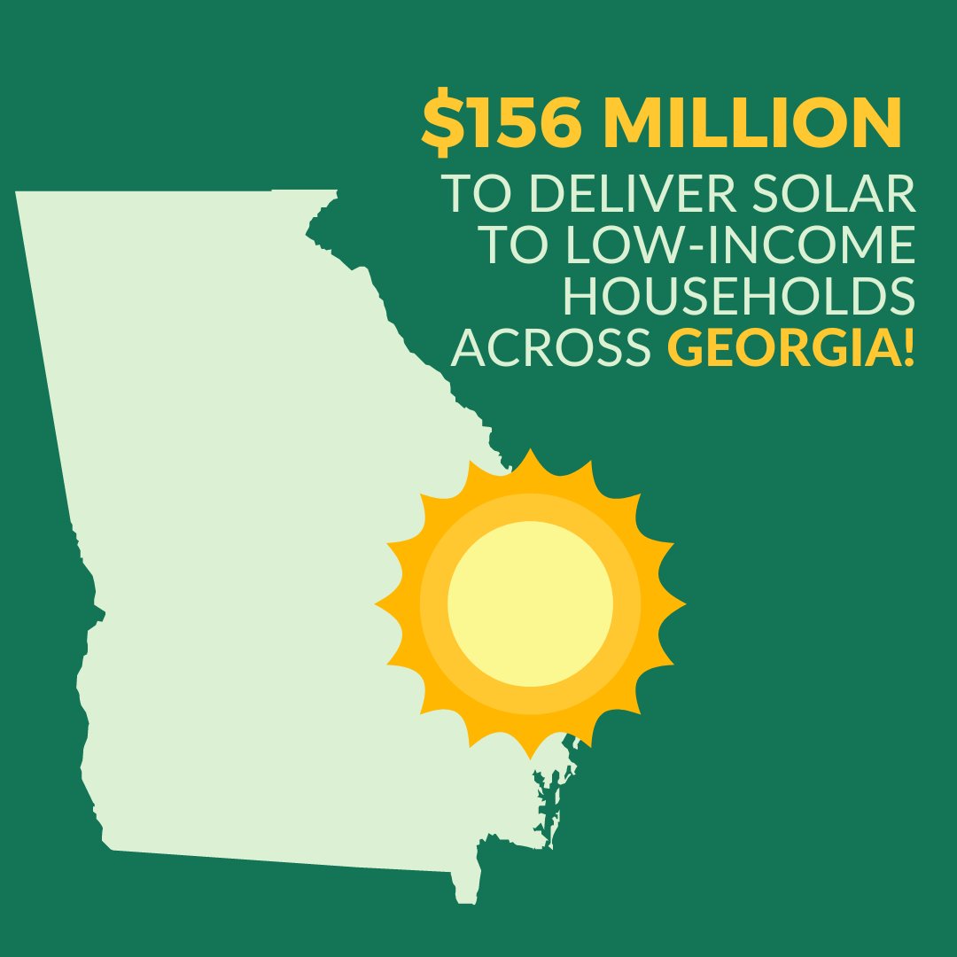 EXCITING EARTH WEEK NEWS: Investments from @EPA’s #SolarForAll program will reduce pollution, improve public health, and increase power resiliency in disadvantaged communities and low-income households across Georgia. #ActOnClimate #GGRF ☀️ Learn more: ow.ly/2jr050RlAV4