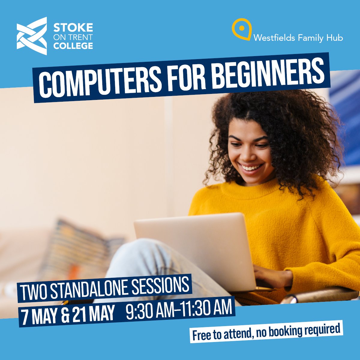 📍 Westfields Family Hub ⏲️ 7 & 21 May ⏰ 9:30AM - 11:30AM Puzzled by computers? Join us at our Computers for Beginners workshop! Designed for those who find computers puzzling. No need to book, just turn up!