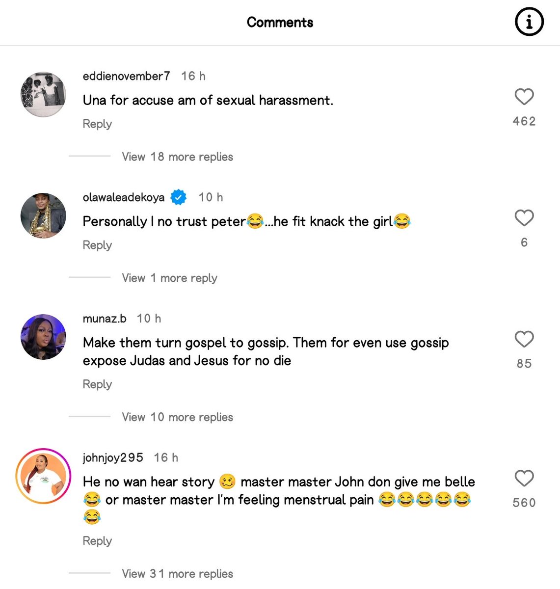 So it suddenly dawned on this lady on IG that Jesus didn't have/choose a female disciple. Only men. So, she made a video - just look at the comments 😭 One minute, Nigeria is making you angry - another minute, Nigerians are making you laugh your ribs out. 😂😭