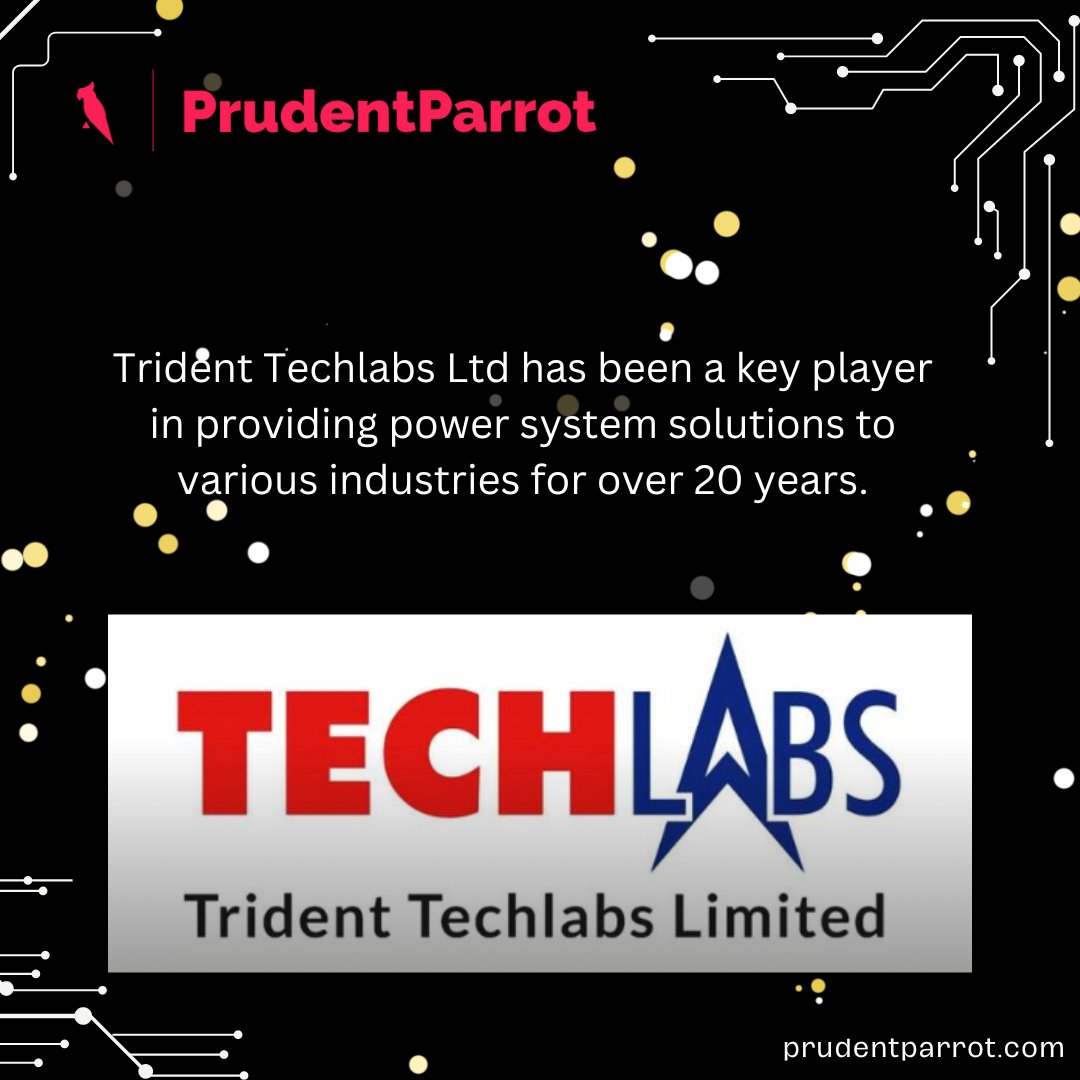 #TridentTechlabs Mcap 450 Cr

The company provides technology-based solutions to the aerospace, defence, semiconductor, and power distribution industries and others.

Go through our thoughts on this company here: prudentparrot.com/trident-techla…

#PrudentParrot #PowerDistribution #ATandC